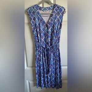 Isaac Mizrahi patterned dress, size xx small.